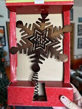 Christmas Tree Topper, Gingerbread Snowflake Tree Topper Brown picture