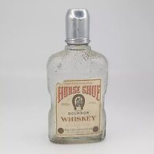 Vintage Horse Shoe Whiskey Embossed Bottle EMPTY  picture
