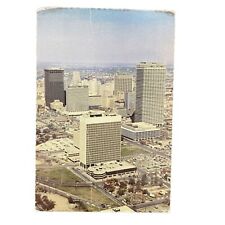 Aerial View Downtown  Houston TX, Humble Bldg, Cont Sz, Chrome, vintage 1972 PM picture