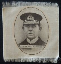 VICE ADMIRAL SIR G WARRENDER British Admirals Sepia Silk issued in 1916 picture