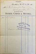1900 BILLHEAD~HOOKER, CORSER & MITCHELL CO. BRATTLEBORO, VT. picture