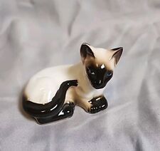 Vintage ENESCO Siamese  Cat  Figurine  With Blue Eyes picture