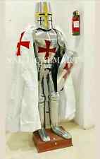 X-Mas Full Size 6 Feet Knights Templar Suit Of Armour Medieval Roman Armor Suit. picture