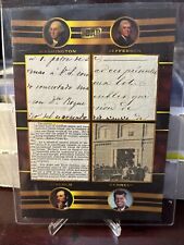'22 Pieces Of The Past WASHINGTON, JEFFERSON, LINCOLN, JFK HANDWRITING RELIC 5x7 picture