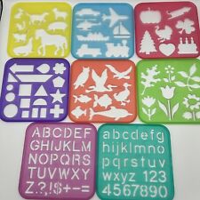 Vintage Tupperware Tuppertoys Stencil Art Set with 8 Stencils Stackable picture