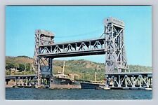 Hancock MI-Michigan, Cantilever Bridge Across Portage Lake, Vintage Postcard picture