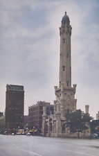 Chicago IL-Illinois, Chicago Avenue Water Tower, Vintage Souvenir Postcard picture