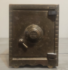 Vintage 1981 Bomel Solid Brass Miniature Toy Safe Bank picture