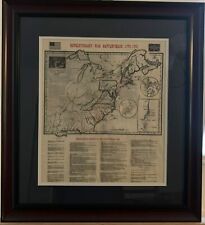 Chronological Map of Revolutionary War Battlefields in an Elegant Frame picture