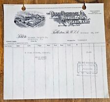 Vintage 1947 / 48 Dent Hardware Co Billhead / Bill of Lading - Fullerton, PA picture