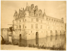 Neurdein, Château de Chenonceaux, Vintage Western Facade Albumen Print Shooting picture