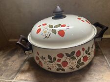 Vintage Sheffield Strawberries N Cream 3½ Quart Casserole And Lid PreOwned picture