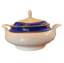 Pegasus Fine Porcelain Soup Tureen Blue & Gold Detail picture