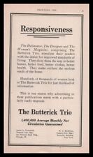 1914 The Butterick Trio Delineator Designer Woman's Magazine Vintage Print Ad picture