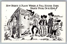 Postcard Comic Cowboy Outhouse Humor Artist Petley picture