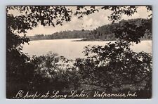 Valparaiso IN-Indiana, Long Lake Scenic View, Antique, Vintage c1910 Postcard picture