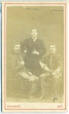 500 - Cdv Albumin Carte de visite men uniform chair ph Delaporte Vincennes 1871 picture