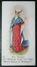 MERRY WIVES OF WINDSOR   Shakespeare   Mistress Ford  Vintage Card   BD01 picture
