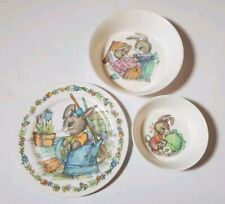 Vintage ONEIDA Deluxe Peter Rabbit Child's Plate & Bowl Set  picture