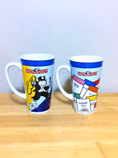 Vintage 1999 Hasbro Monopoly Tall Coffee Mugs Mr. Monopoly & Property Cards picture
