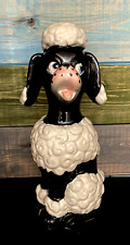 Vintage Mid Century Kreiss & Company Ceramic Poodle Figurine Coin Bank picture