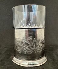 Vintage  MSTERA Glass-Holder Silver Plated USSR 1957 picture
