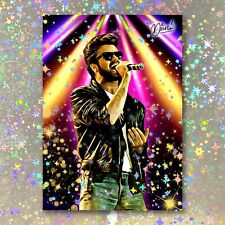 George Michael Holographic Headliner Sketch Card Limited 1/5 Dr. Dunk Signed picture