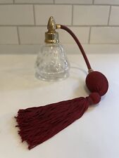 Waterford Vintage Perfume Bottle with Burgundy Atomizer picture