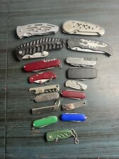 Lot Of 17 Assortment Mixed Stainless Pocket Knife picture