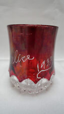 Antique Ruby Red Flash Glass Souvenir Cup Alice 1933 picture