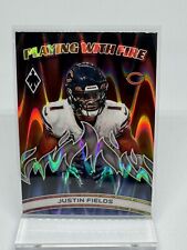 2023 Panini Phoenix Playing with Fire Silver Seismic Justin Fields #PWF-10 picture