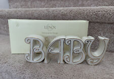 Lenox Expressions GOLD TRIMMED “BABY” Word Letters Sculpture picture