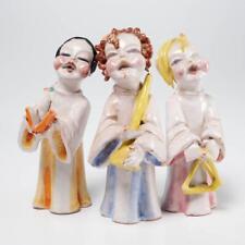 Zilzer Hajnalka Hungarian Folk Artist Pottery Figurines Choir Musical 3pc Group picture