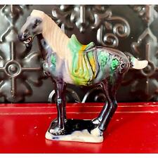 Vintage Chinese Tang Dynasty warhorse ceramic figurine  picture