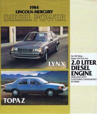 ORIGINAL Vintage 1984 Lincoln Mercury Lynx Topaz Sales Brochure Book picture