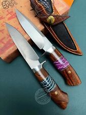 Luxury Handmade Collectible Wootz Steel Hunting Knife Fixed Blade Survival Knife picture