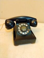 Vintage Bell System Phone Black Rotary Desk Top Telephone picture