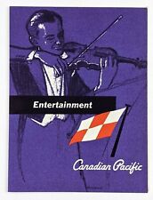 1964 Canadian Pacific Steamship SS Empress of England June 20 Entertainment Card picture