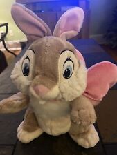 Disney Store Thumper Pink Bow Plush Stuffed Animal Bunny Rabbit Toy picture