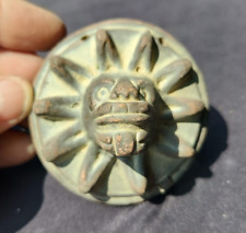 Mexican Pre Columbian Quetzalcoatl Pendant Clay Feathered Serpent God Mexico picture
