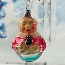 Rare Antique German Figurine Grandpa Hand Blown Glass Christmas Ornament picture