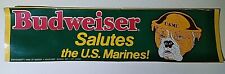 Vintage BUDWEISER Salutes U.S. Marines Sticker 1980s NOS picture