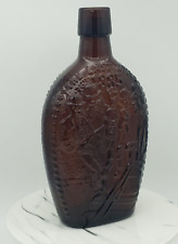 VTG Amber Liquor Bottle St Clair 1885 Last Spike The Canadian Railroad picture