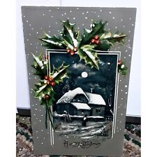 Vintage 1900s Merry Christmas West New York Dutch Embossed Post Card picture