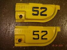 vintage california 1952 license plate metal registration tags picture