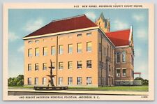 Anderson South Carolina New Annex County Courthouse Linen Postcard picture