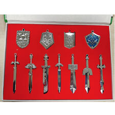 11 pcs Legend of Zelda Gifts Metal Shield Swords Blade Skyward Pendant Necklace  picture