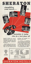 1947 Sheraton Hotels: Simplifies Travel Vintage Print Ad picture