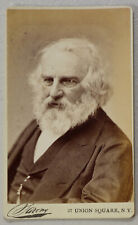 Henry Wadsworth Longfellow CDV photo by Napoleon Sarony 1870s picture