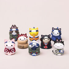 8 PCS/Set Anime Cat NARUTO Figures PVC Q Version Doll Action Figure Toy Kid Gift picture